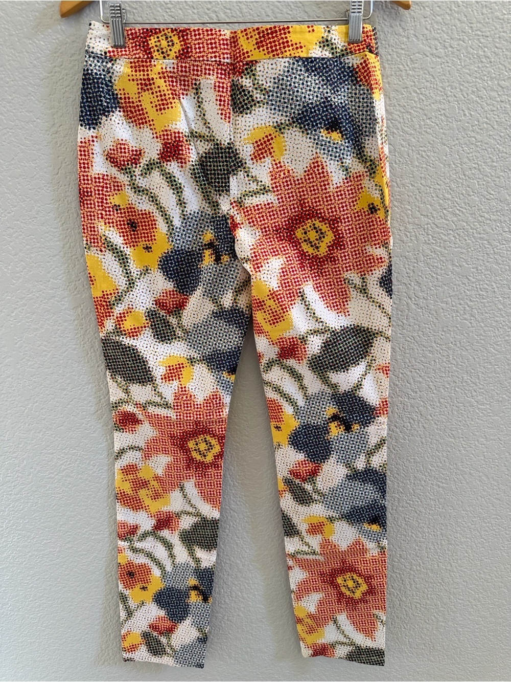 Kate Spade NWOT Saturday Floral Pixel Print Slim Stretch Twill Chinos Size 2 - Picture 7 of 9